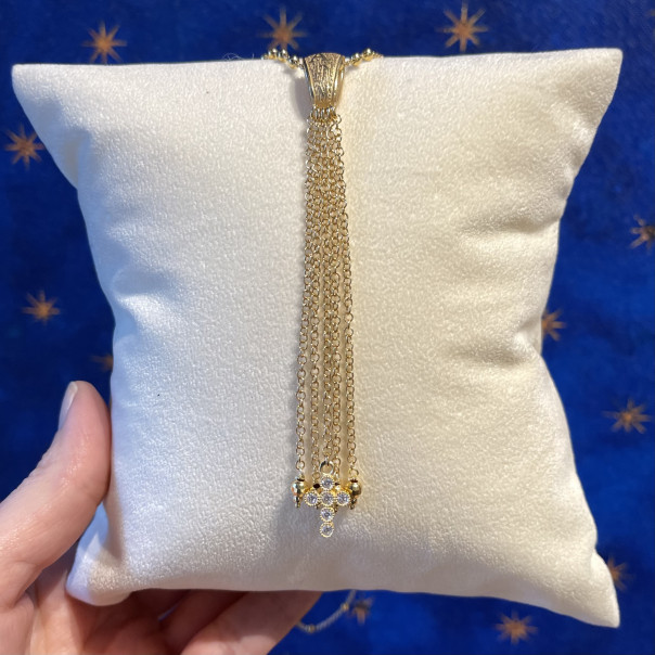 Rosario Precem Mater argento dorato