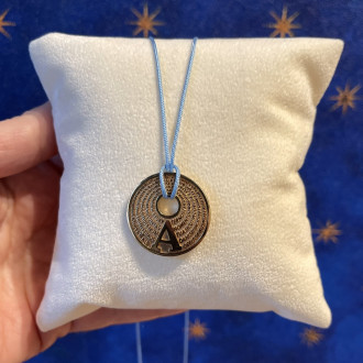 Ave Maria Round Necklace light blue 2