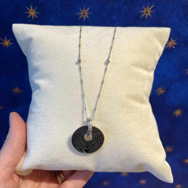 Ave Maria Round Necklace rhodated