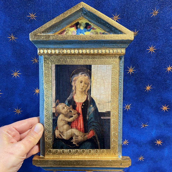 Altarino foglia oro Madonna del mare