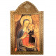 Shaped gold leaf panel with Madonna beato Angelico tip