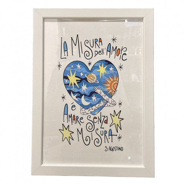 Print with frame The measure of love