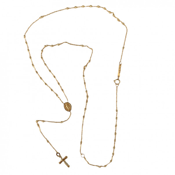 18 Kt gold micro neck rosary