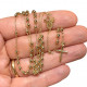 18K gold rosary beads mm 3