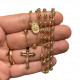 Rosary in 18K gold beads mm 4