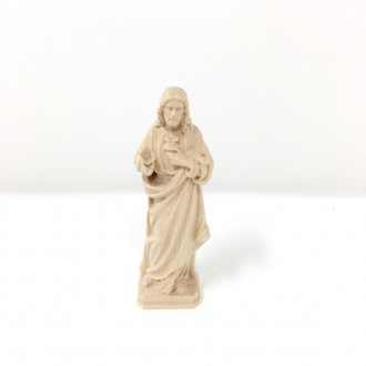 Sacred Heart of Jesus statue 8 cm white wood