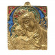 Madonna of tenderness in enamelled bronze