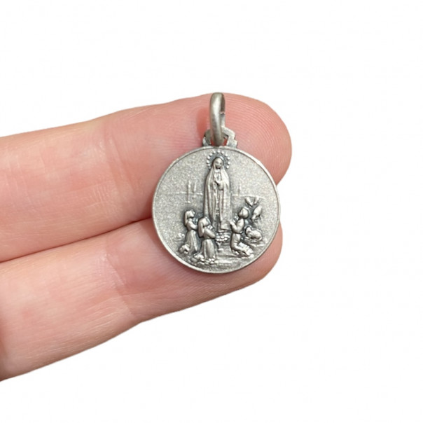 Our Lady of Fatima medal in silver