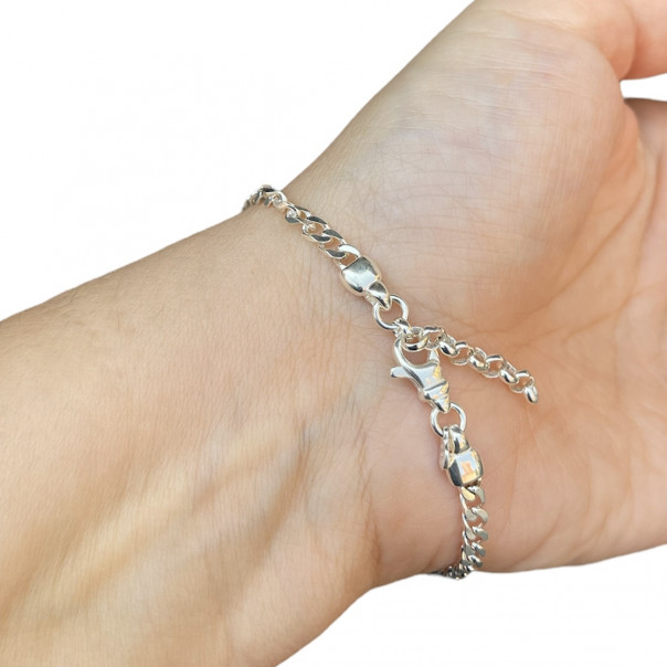 Groumette long cross bracelet