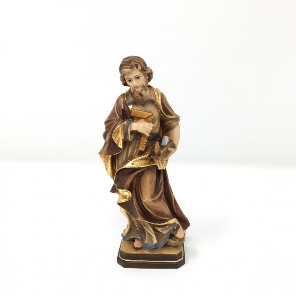 Statua San Giuseppe lavoratore in legno cm 12