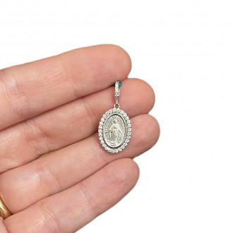 Miraculous medagalia silver counter-mesh and back zircons