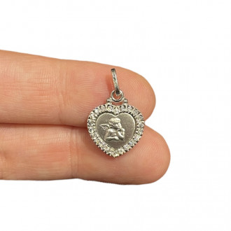 Angel Raffaello heart pendant with cubic zirconia