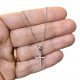 Collana con croce in argento e zirconi