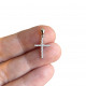 croce in argento e zirconi