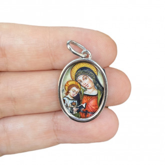Hand-illuminated Madonna of the sleep medal