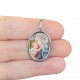 Hand-illuminated Madonna of the roses medal