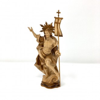 Statua Cristo Risorto in legno cm 17