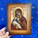 Hand painted icon Our Lady of Tenderness of Vladimir