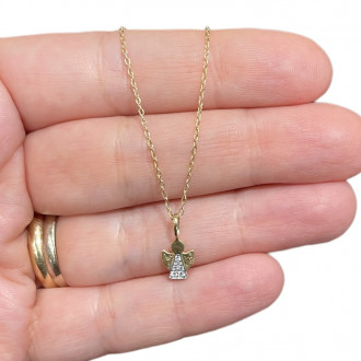 Micro Angel necklace in 925 silver gilded