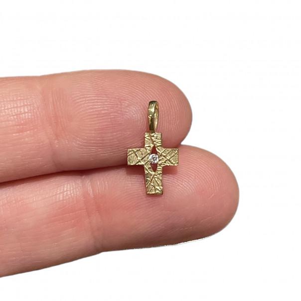 Croce La crepa e la Luce argento dorato