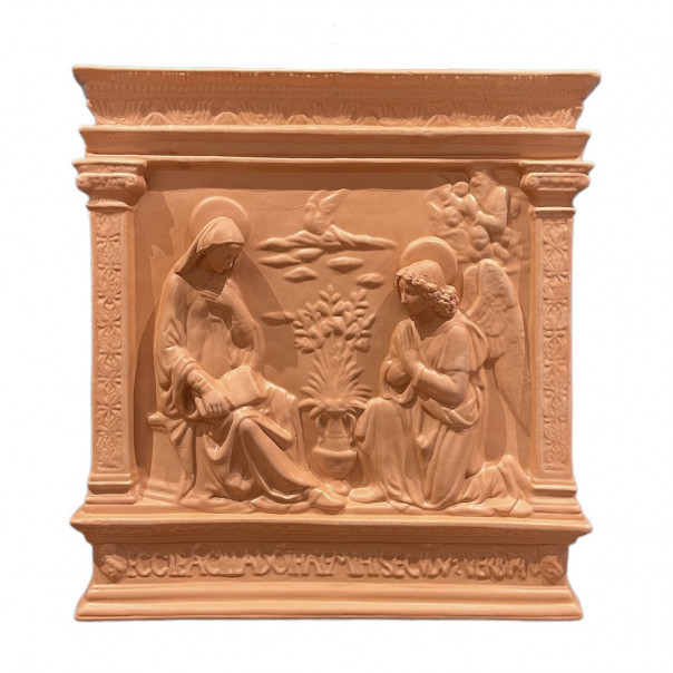 Pannello Annunciazione in terracotta