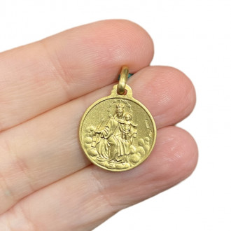 Scapular medal in 18 carat gold.