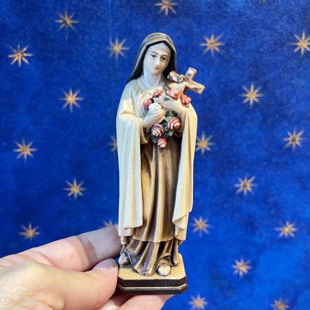 Saint Teresa wooden statue 12 cm