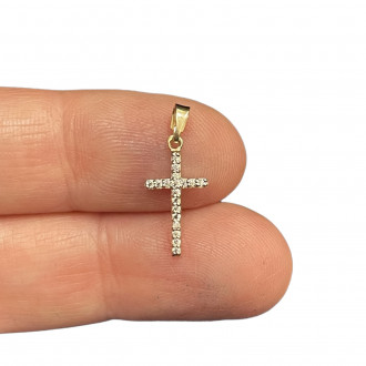 cross with zircons in 18k gold 2