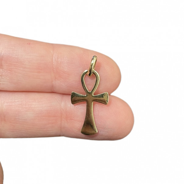 Key of life cross in gold