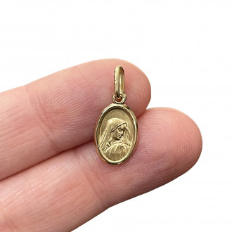 18 karat gold Madonna of the finger medal