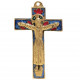 Crucifix in enamelled bronze