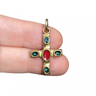 Bronze and enamel Celtic cross