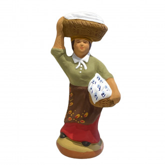 Laundress with Santons basket 6 cm