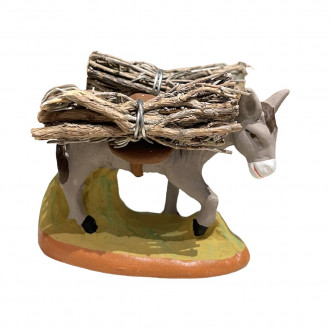 Donkey with Santons wood 6 cm