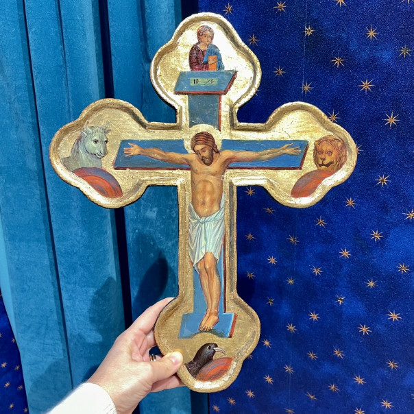 Crucifix painted icon