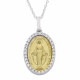 Miraculous medal choker necklace in 18k gold and diamonds