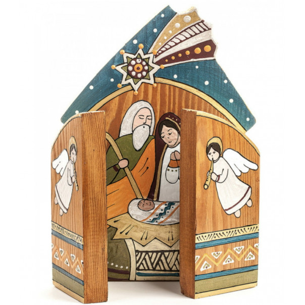 Trittico Presepe dipinto -grande-