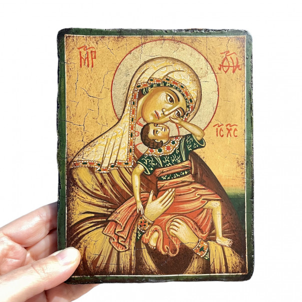Icon Mother of God the child's game, Painted Icons