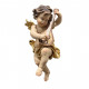 Lute colored wooden angel