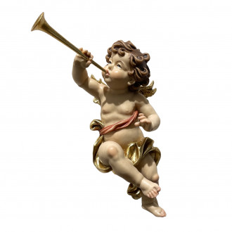Wooden angel with trumpet 2
