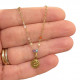 Collana girocollo Angelo custode oro 18 carati zaffiri