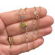 Collana girocollo Angelo custode oro 18 carati zaffiri