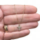 18-karat gold cross choker and zircons