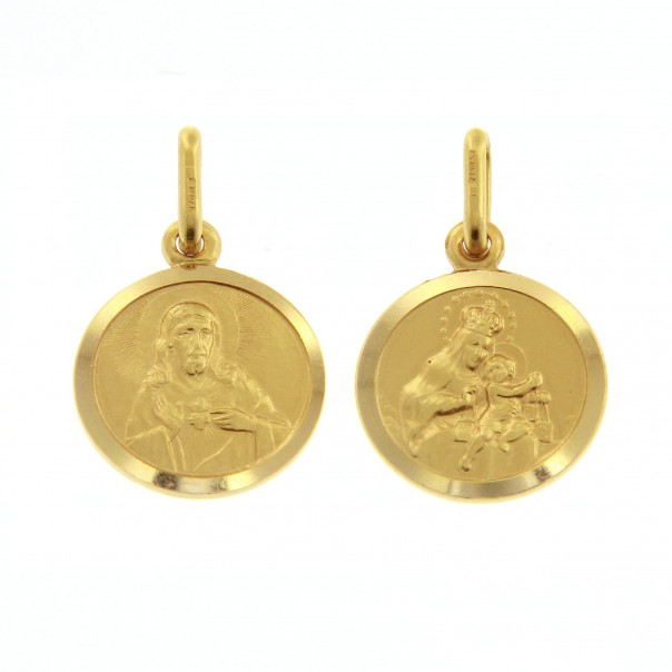 18-karat gold scapular medal