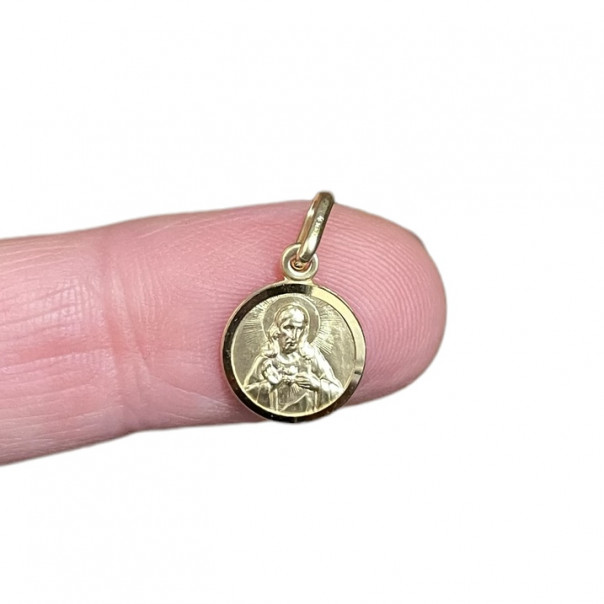 18-karat gold scapular medal