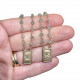 Scapular coined silver and aventurine plaques