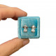 Light angel earrings in silver and zircons