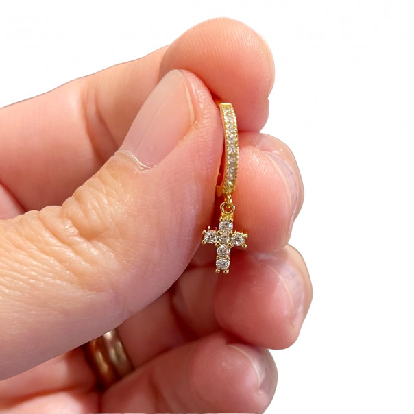 Cross circlet earrings