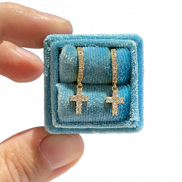 Cross circlet earrings