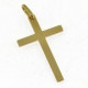 Croce liscia lastra oro 18 carati